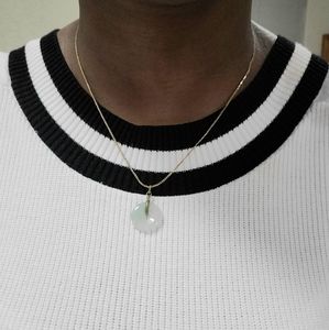 Gold plated Necklace with Jade charm